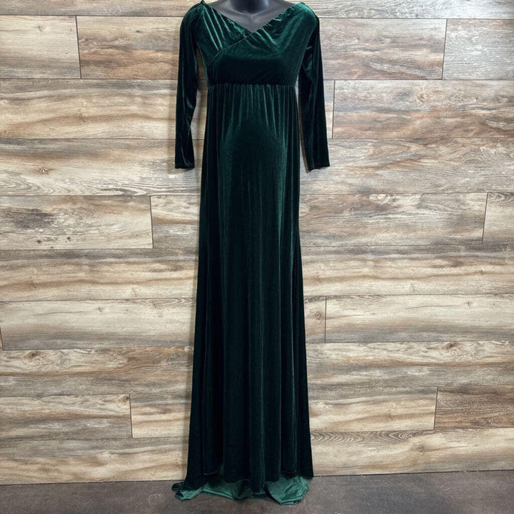 Velvet Off The Shoulder Maternity Photoshoot Gown/Dress sz Medium - Me 'n Mommy To Be
