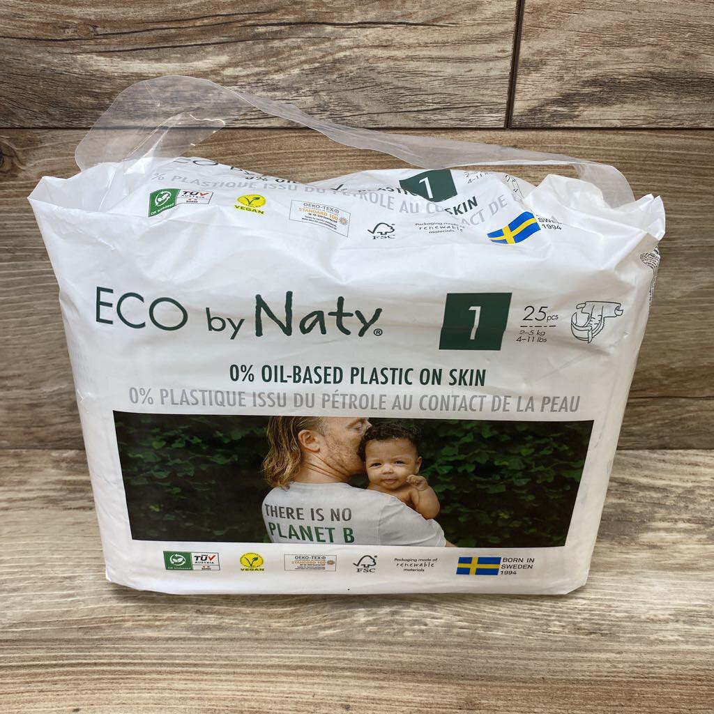 NEW Eco By Naty 25ct Diapers Size 1 - Me 'n Mommy To Be