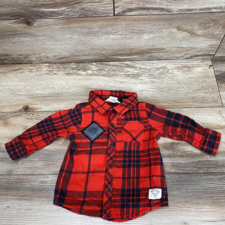 Cotton On Baby Superman Button-Up Shirt sz 12-18m - Me 'n Mommy To Be