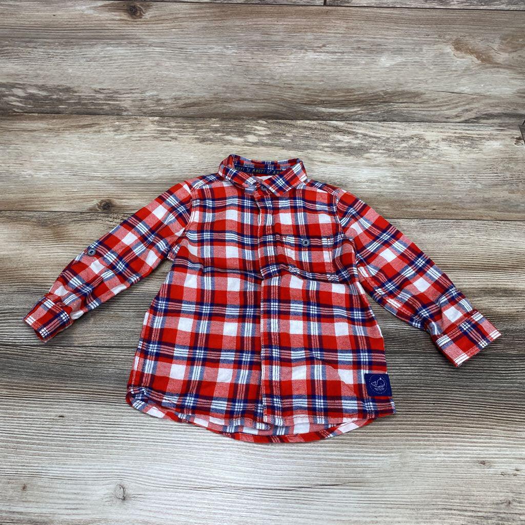 Little Treasure Plaid Button-Up Shirt sz 9-12m - Me 'n Mommy To Be