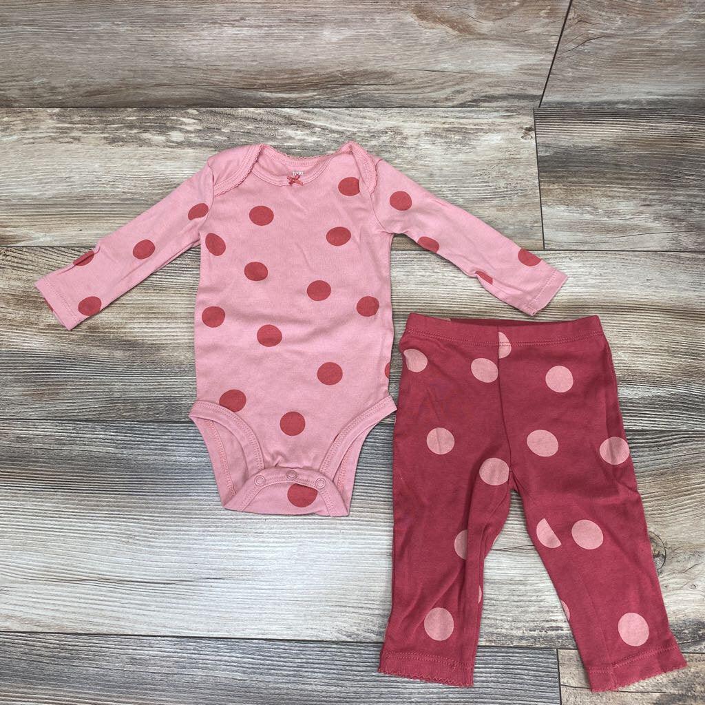 Just One You 2pc Polka Dot Bodysuit & Pants sz 6m - Me 'n Mommy To Be