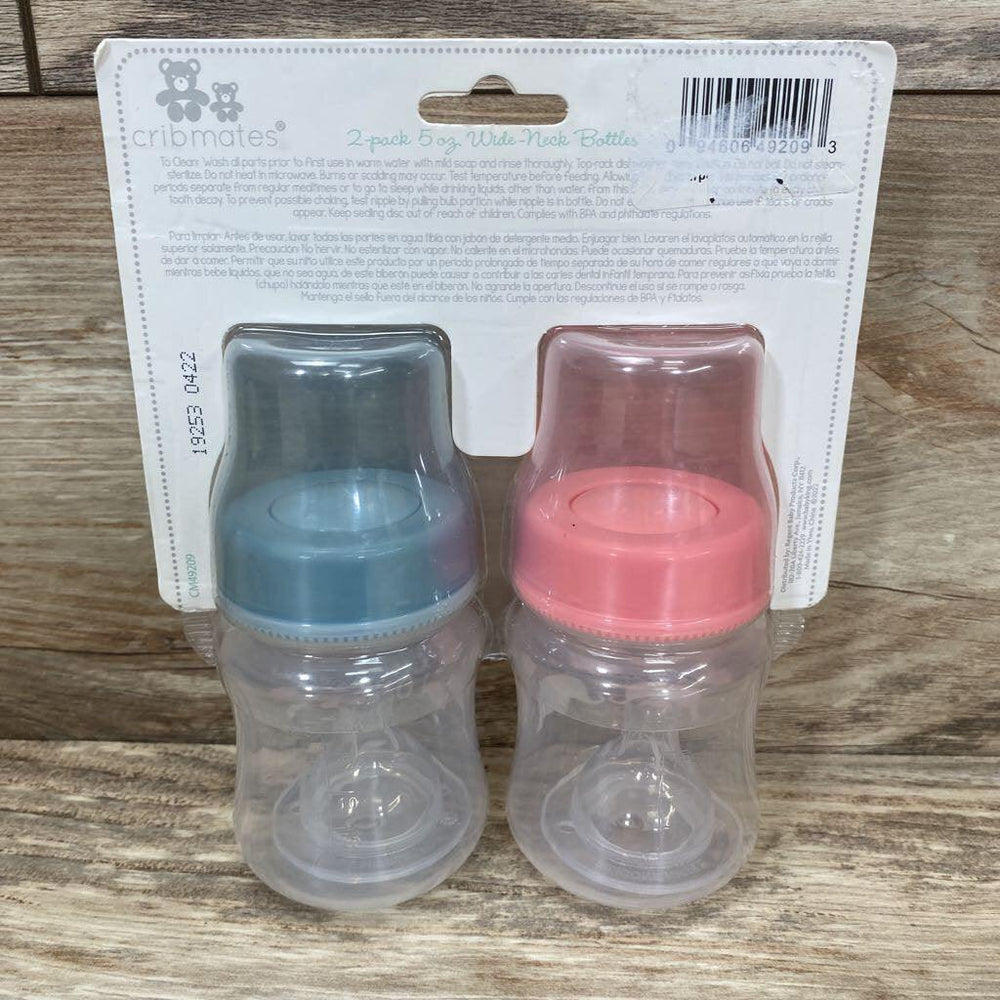 NEW Cribmates 2Pk Wide Neck Bottles sz 5oz - Me 'n Mommy To Be