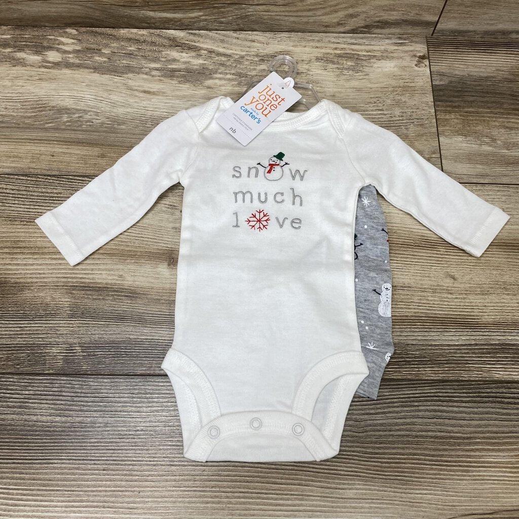 NEW Just One You 2pc Snow Much Love Bodysuit Set sz NB - Me 'n Mommy To Be