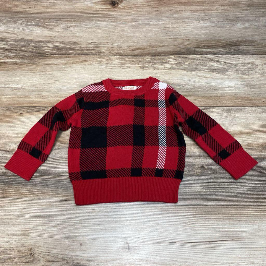 NEW Cat & Jack Plaid Sweater sz 12m - Me 'n Mommy To Be