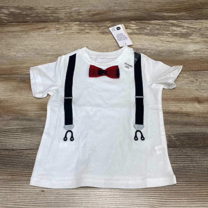 NEW First Impressions Faux Bowtie & Suspenders Shirt sz 6-9m - Me 'n Mommy To Be