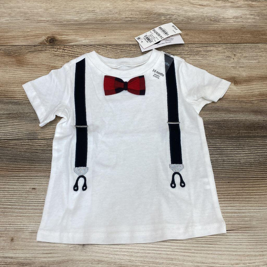NEW First Impressions Faux Bowtie & Suspenders Shirt sz 3-6m - Me 'n Mommy To Be