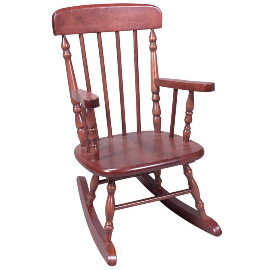 NEW Kid's Korner Cherry Deluxe Child's Spindle Rocking Chair - Me 'n Mommy To Be