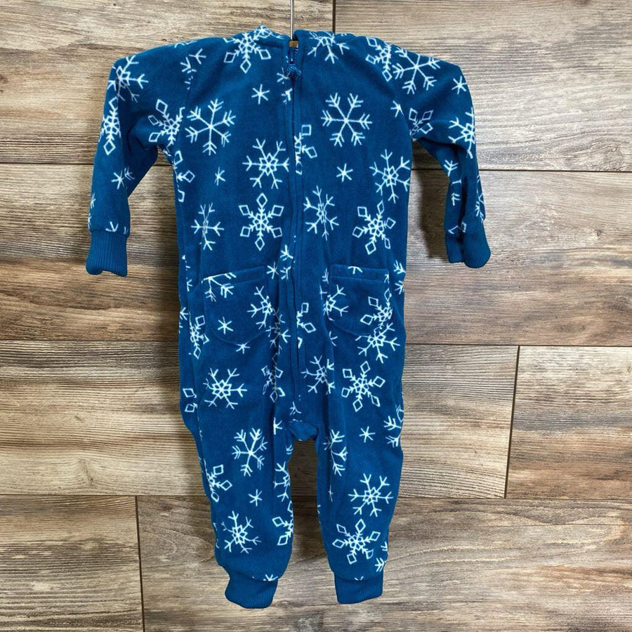 Carter's Hooded Snowflake Fleece Coverall sz 9m - Me 'n Mommy To Be