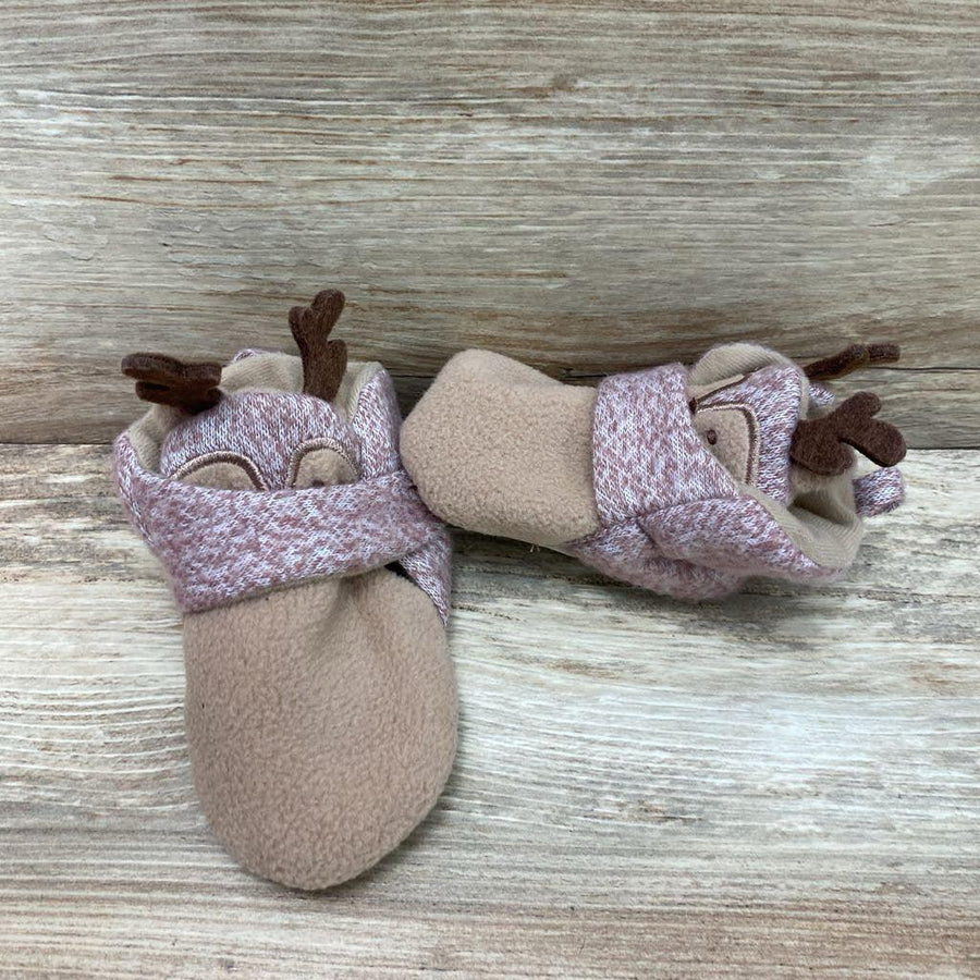 NEW Cat & Jack Cozy Reindeers Slippers sz 3-6M - Me 'n Mommy To Be