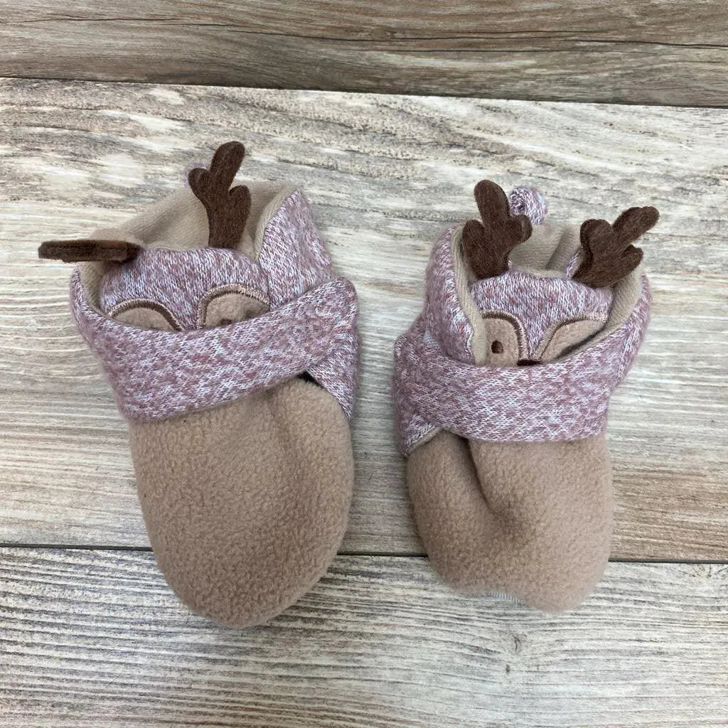 NEW Cat & Jack Cozy Reindeers Slippers sz 3-6M - Me 'n Mommy To Be