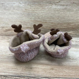 NEW Cat & Jack Cozy Reindeers Slippers sz 3-6M - Me 'n Mommy To Be