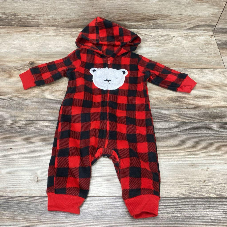 Just One You Hooded Buffalo Fleece Coverall sz 3m - Me 'n Mommy To Be