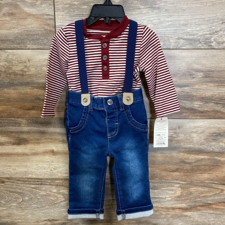 NEW Cat & Jack 3pc Suspender Set sz 3-6m - Me 'n Mommy To Be