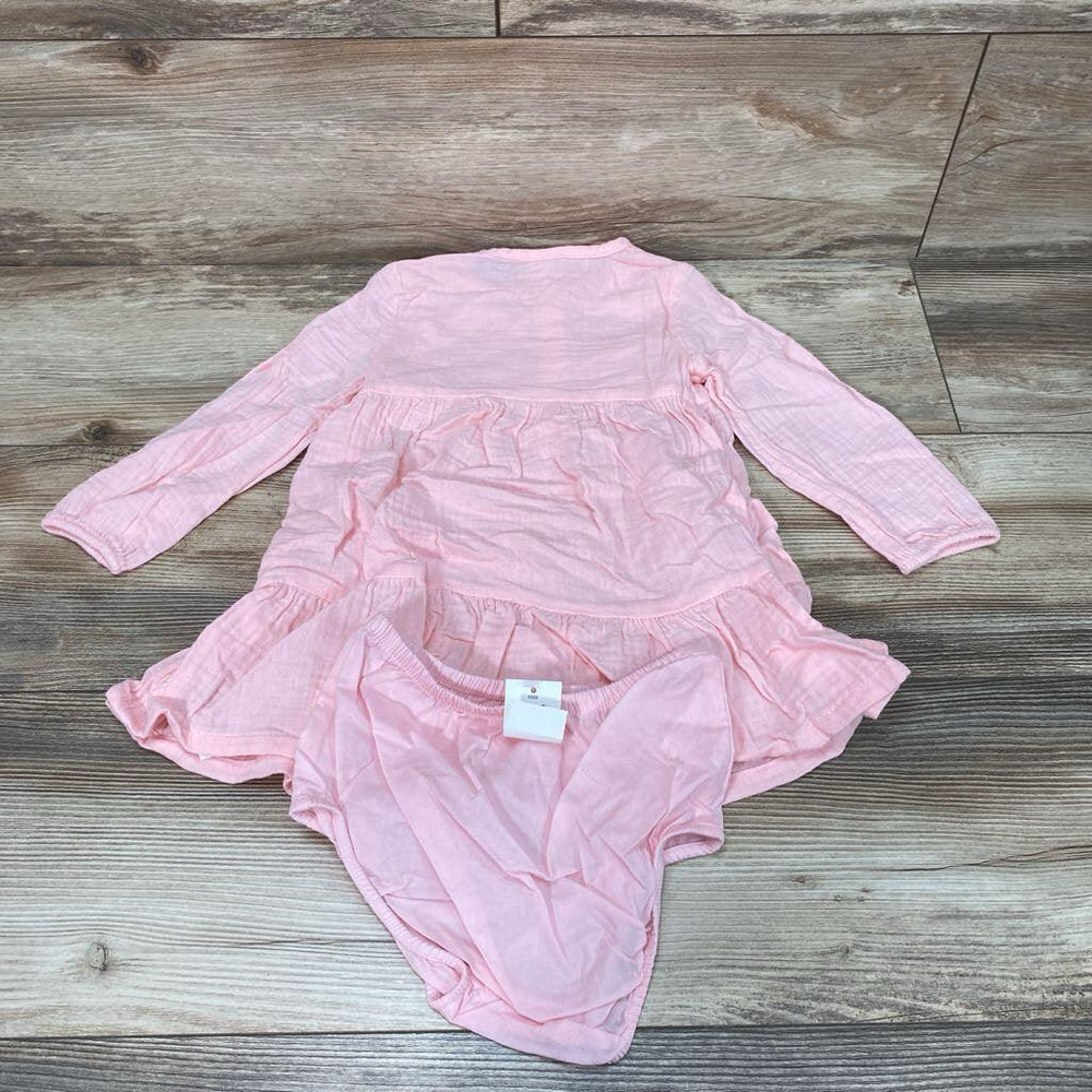 NEW Cat & Jack 2pc Henley Muslin LS Dress & Bloomers sz 24m - Me 'n Mommy To Be