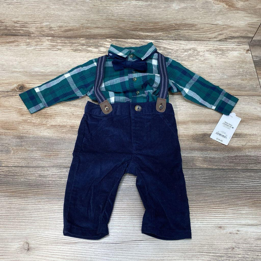 Just One You NEW 4Pc Chambray Suspender Outfit sz 3m - Me 'n Mommy To Be