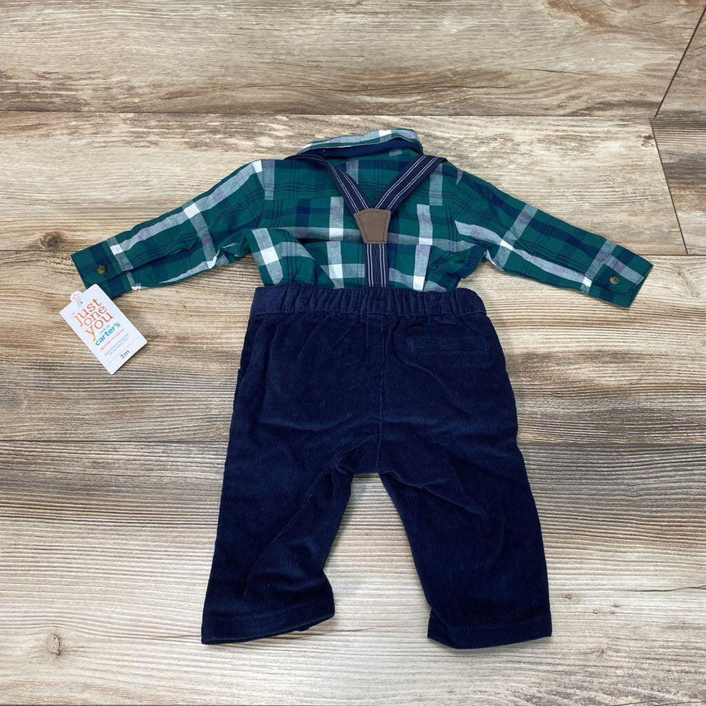 Just One You NEW 4Pc Chambray Suspender Outfit sz 3m - Me 'n Mommy To Be