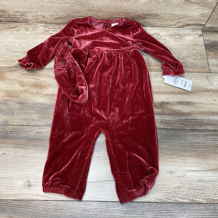 NEW Just One You Velvet Coverall & Headband sz 6m - Me 'n Mommy To Be