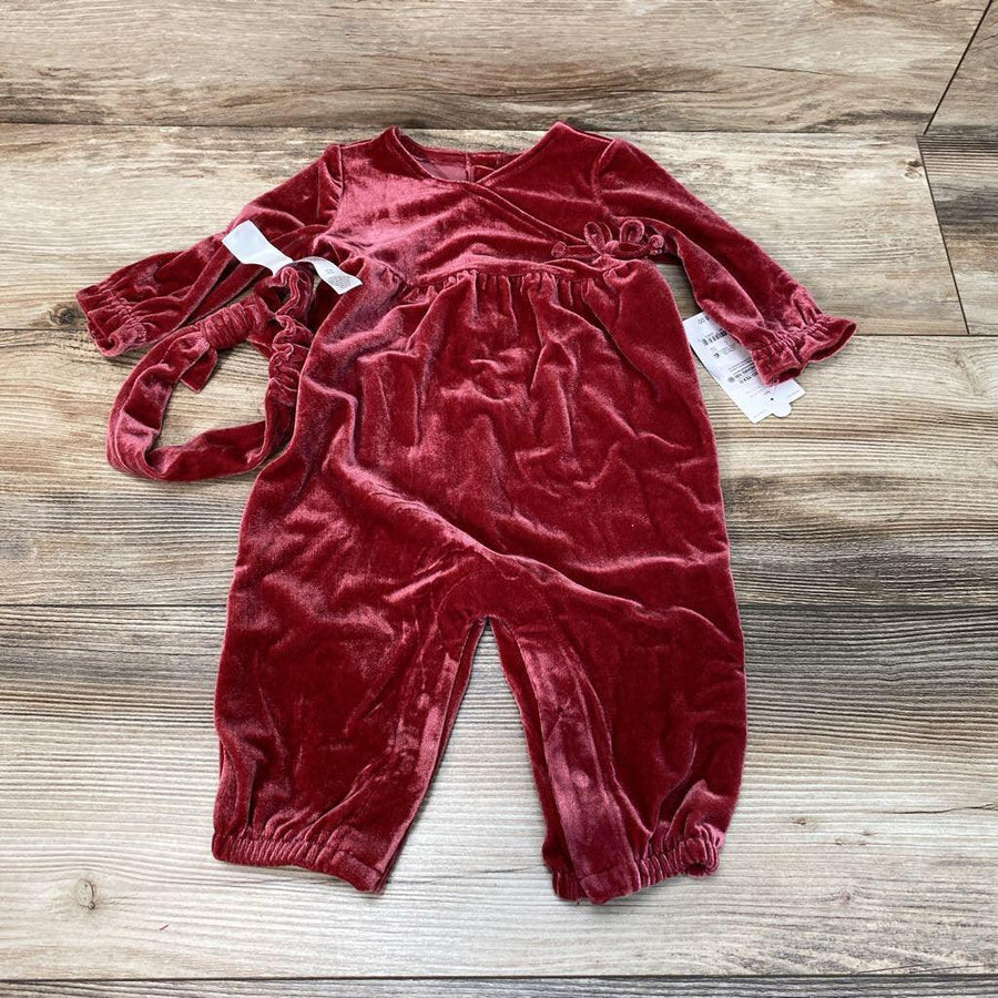 NEW Just One You Velvet Coverall & Headband sz 9m - Me 'n Mommy To Be