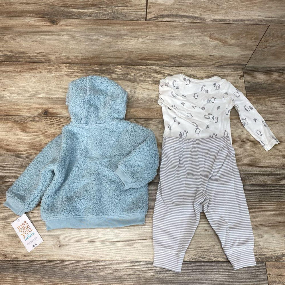 NEW Just One You 3pc Snap Up Sherpa Hoodie Outfit sz 6m - Me 'n Mommy To Be
