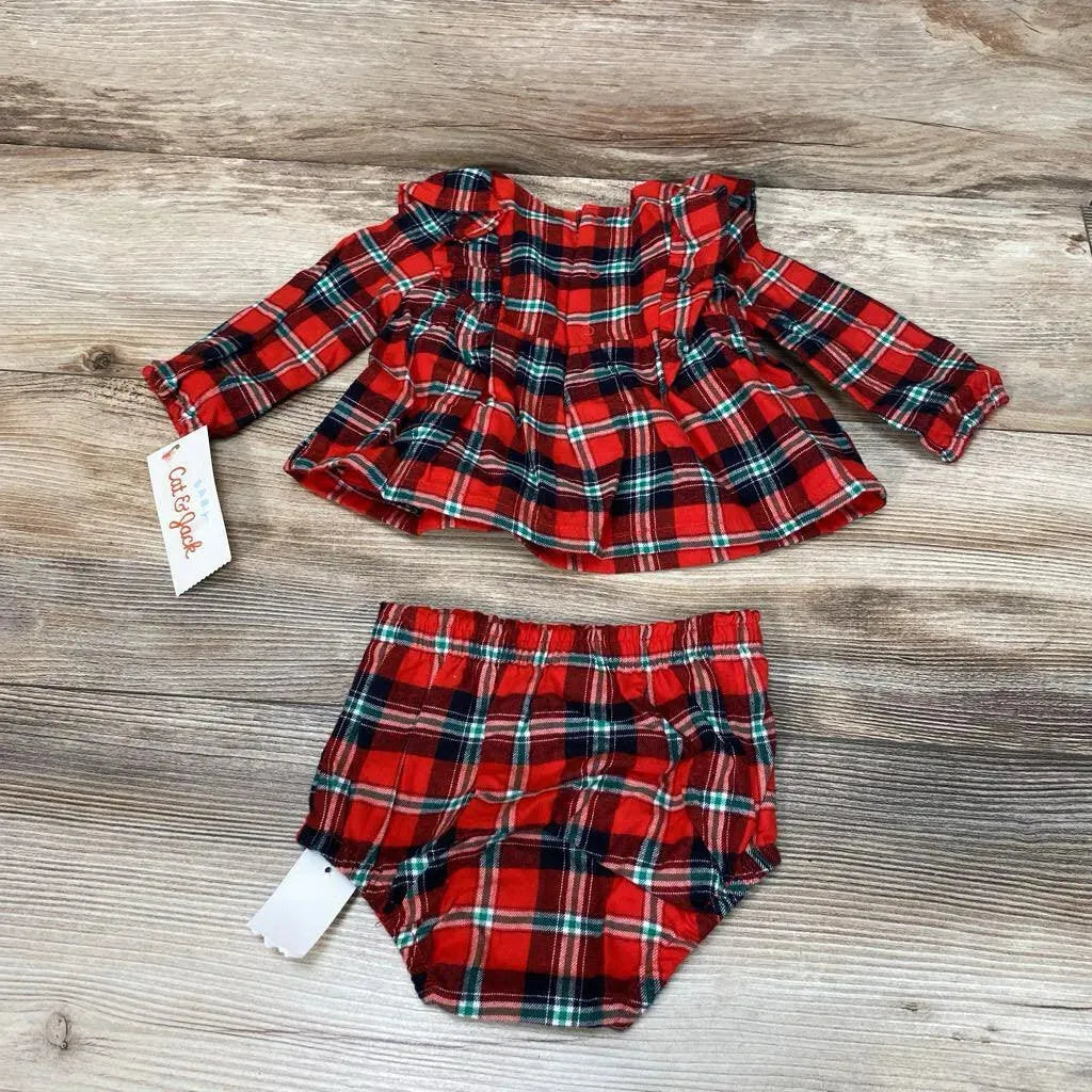 NEW Cat & Jack Plaid Top w/Bloomers sz 3-6m - Me 'n Mommy To Be