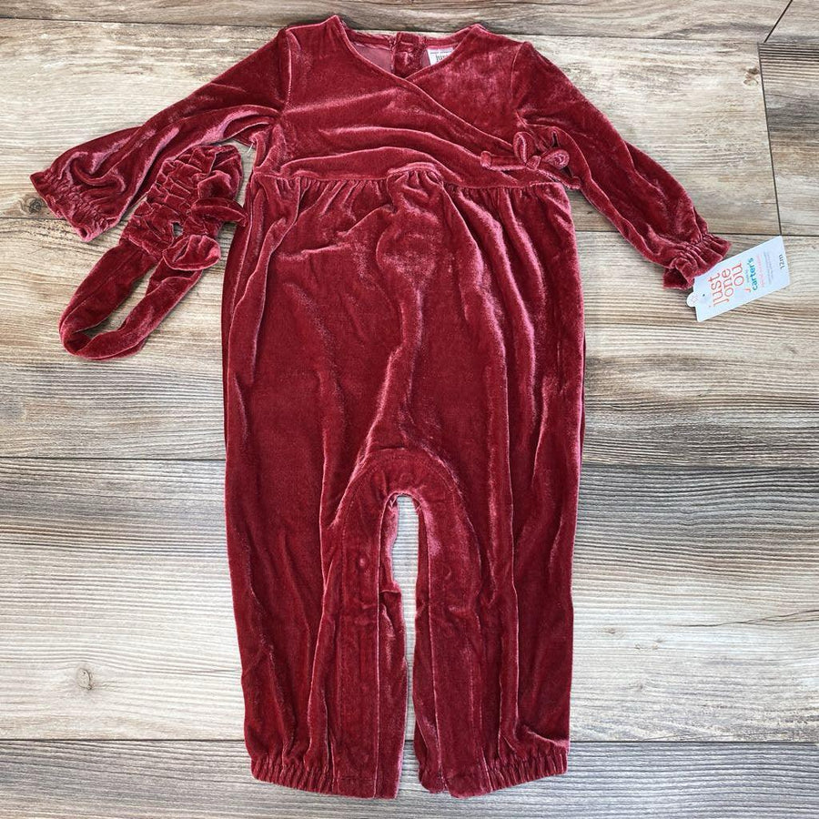 NEW Just One You Velvet Coverall & Headband sz 12m - Me 'n Mommy To Be