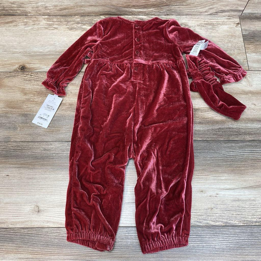 NEW Just One You Velvet Coverall & Headband sz 12m - Me 'n Mommy To Be