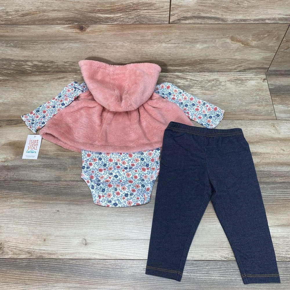 NEW Just One You 3pc Fleece Hooded Vest Set sz 12m - Me 'n Mommy To Be