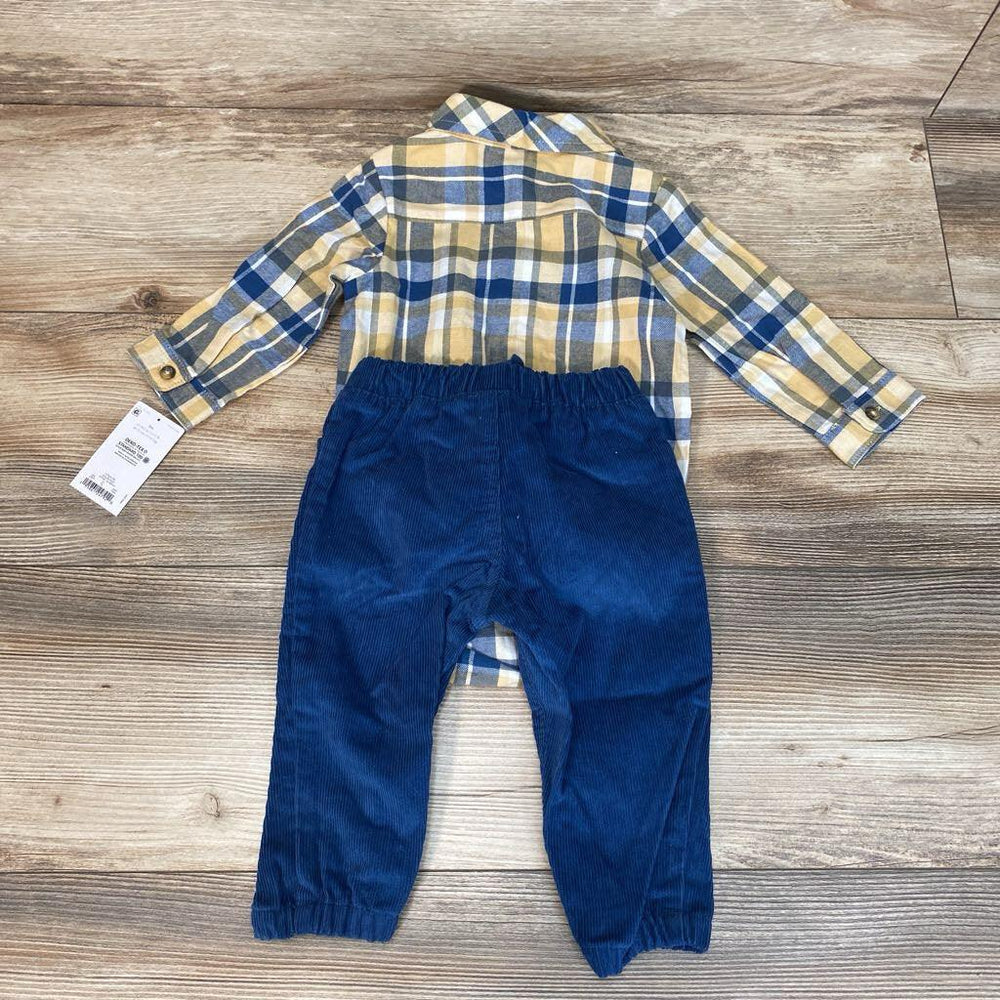 NEW Just One You 2pc Plaid Bodysuit & Cord Pants sz 9m - Me 'n Mommy To Be