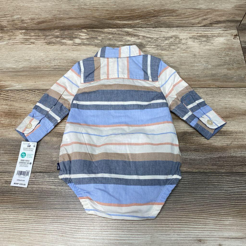 NEW OshKosh Striped Button-Up Bodysuit sz 3m - Me 'n Mommy To Be