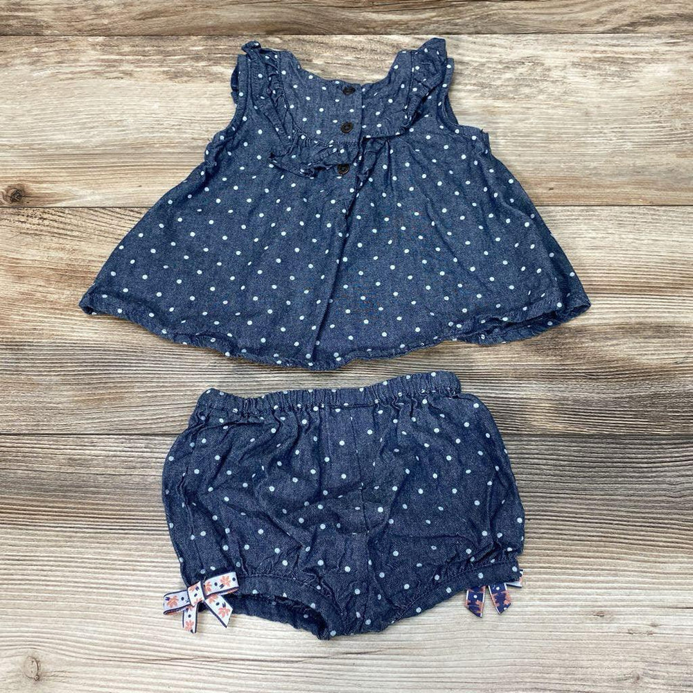 Max Studio 2pc Chambray Top & Bloomers sz 3-6m - Me 'n Mommy To Be