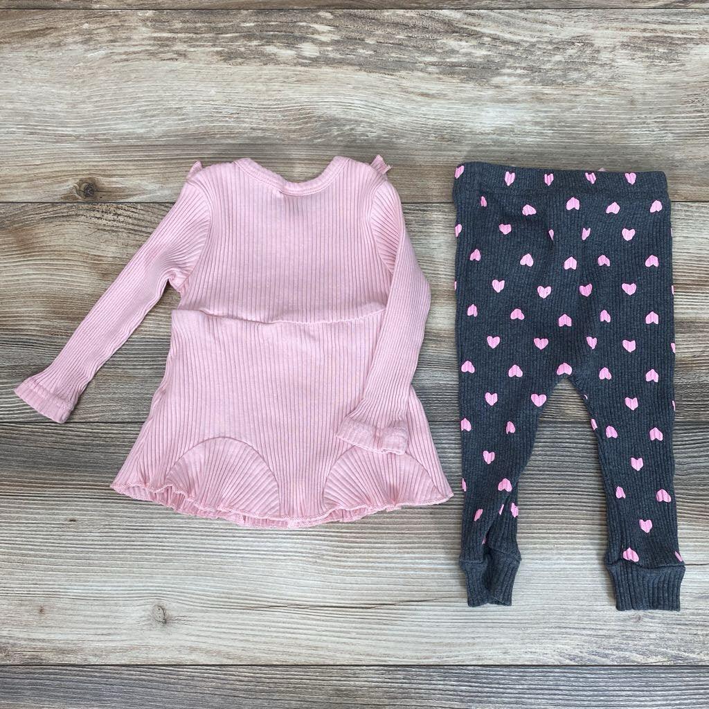 2pc Ribbed Ruffle Shirt & Pants sz 3-6m - Me 'n Mommy To Be