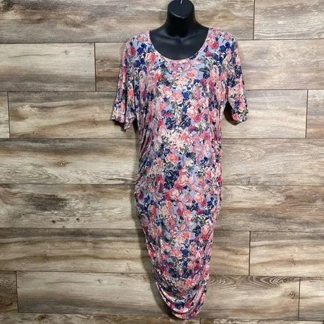 Motherhood Maternity Floral Bodycon Dress sz Large - Me 'n Mommy To Be