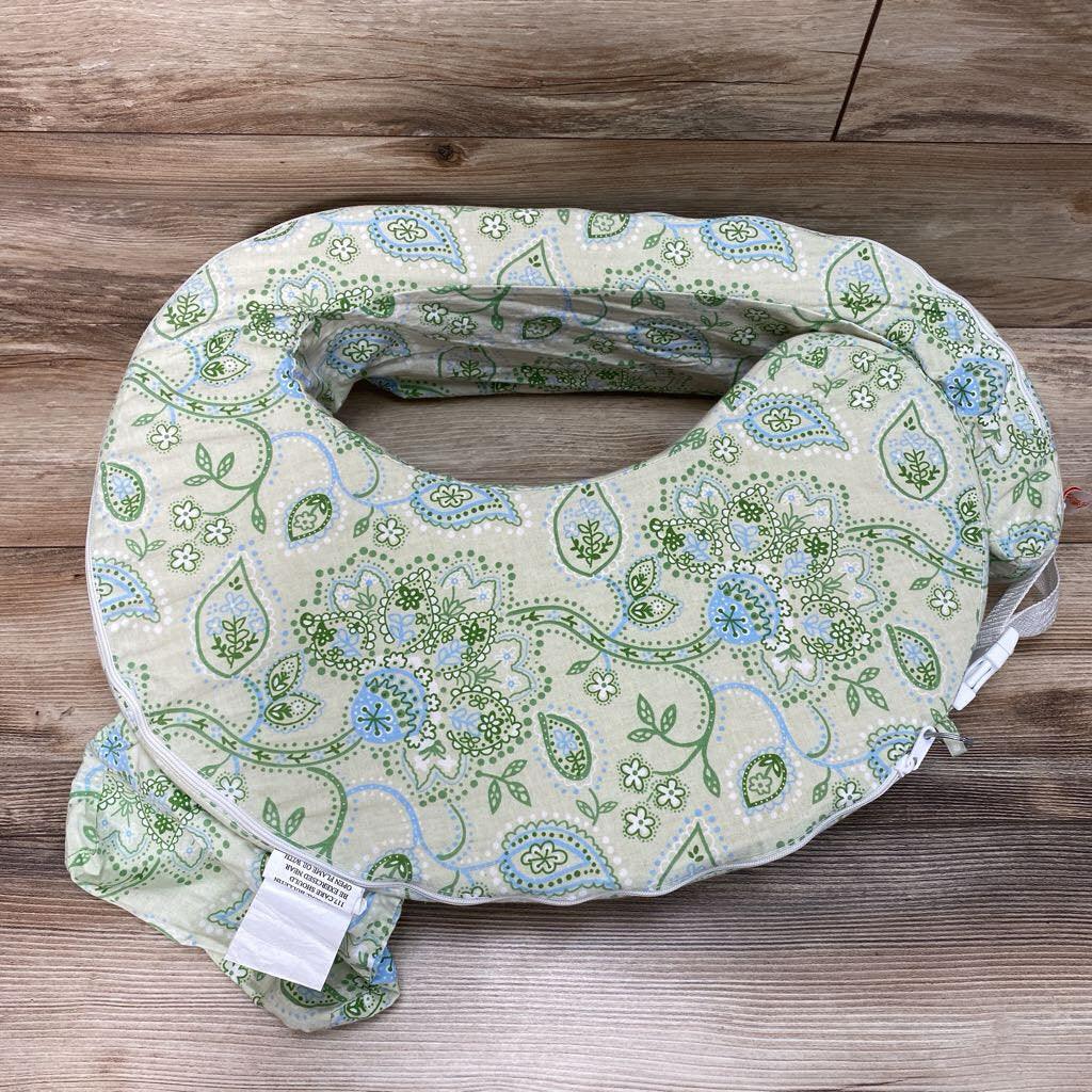 My Brest Friend Nursing Pillow in Green Paisley - Me 'n Mommy To Be