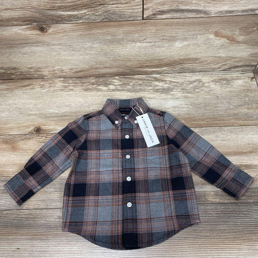 NEW Janie & Jack Plaid Button Down Shirt sz 6-12m - Me 'n Mommy To Be