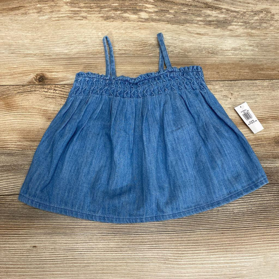 NEW Old Navy Smocked Sleeveless Chambray Top sz 12-18m - Me 'n Mommy To Be