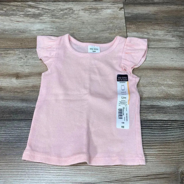 NEW Okie Dokie Ribbed Shirt Crystal Rose sz 12m - Me 'n Mommy To Be