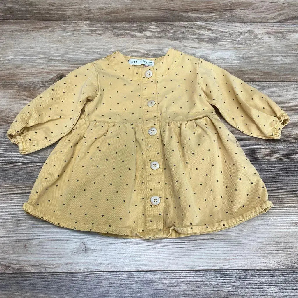 Zara yellow hotsell spot dress