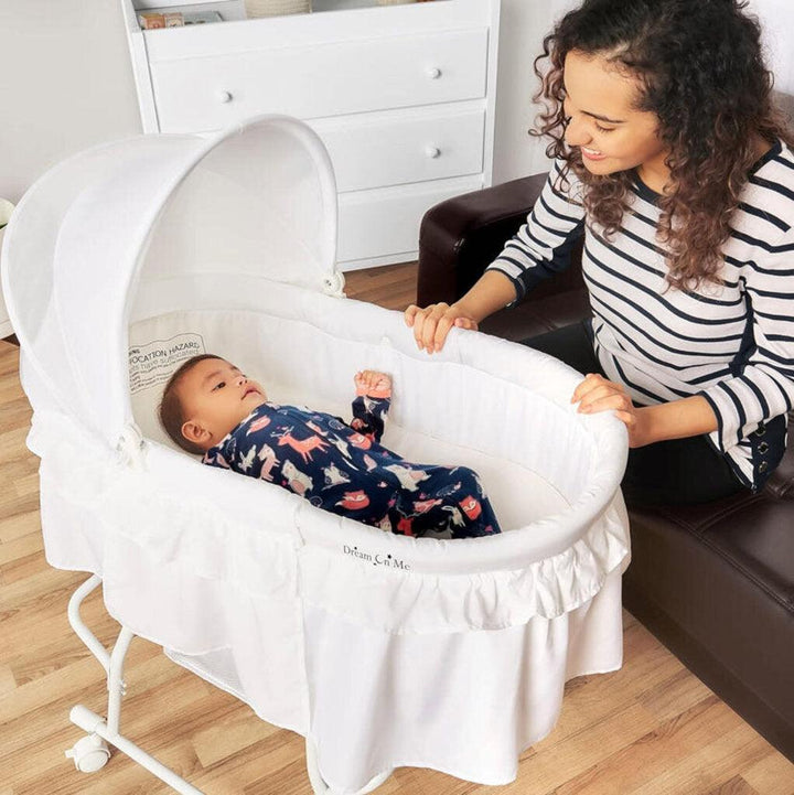 NEW Dream On Me Lacy Portable 2-in-1 Bassinet - Me 'n Mommy To Be
