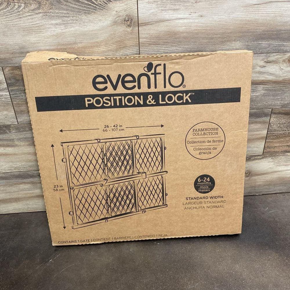 NEW Evenflo Position & Lock Doorway Gate Farmhouse Collection - Me 'n Mommy To Be