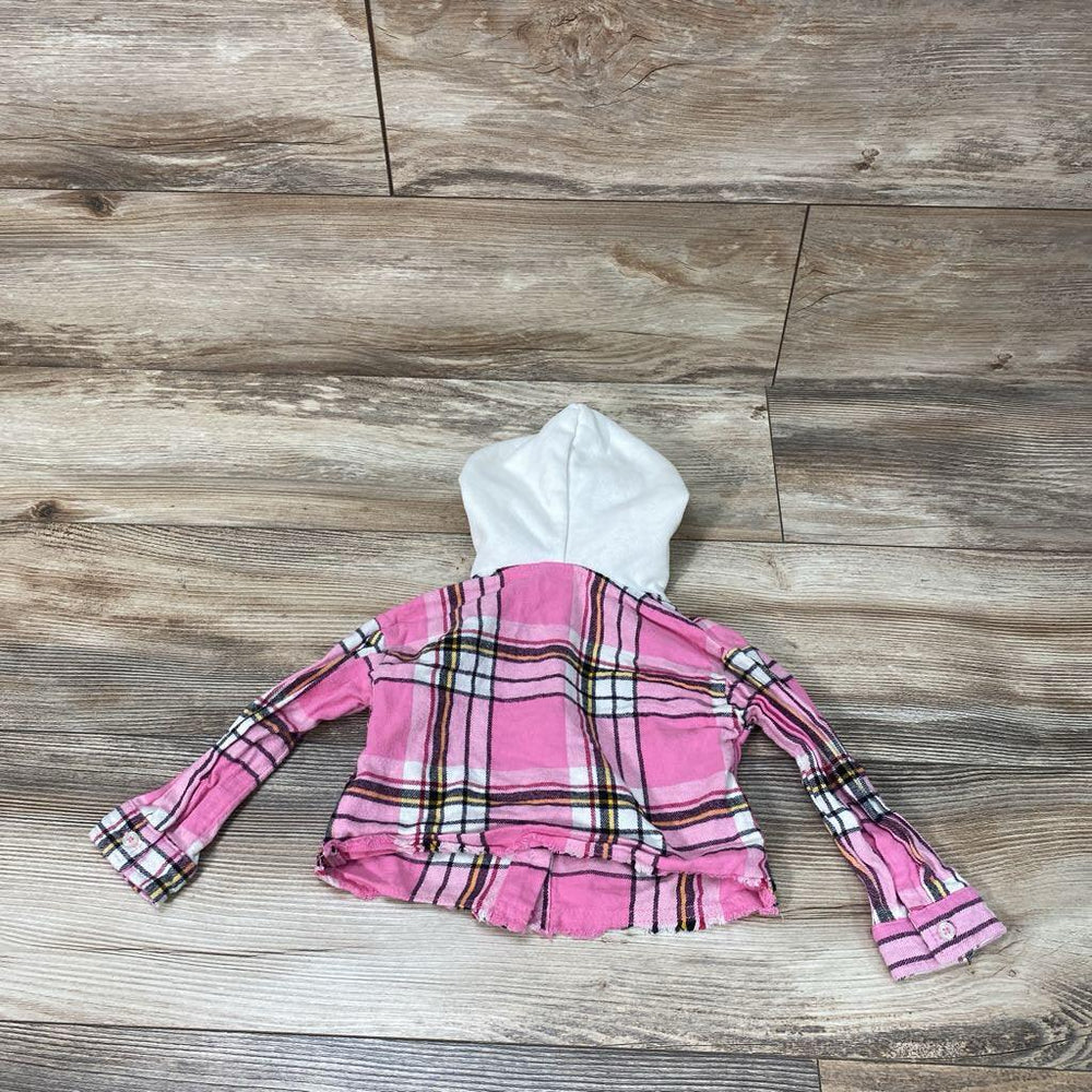 Wonder Nation Hooded Button-Up Plaid Shirt sz 12m - Me 'n Mommy To Be