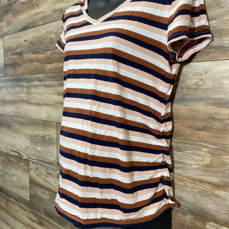 Isabel Maternity Striped Ruched Shirt sz Medium - Me 'n Mommy To Be