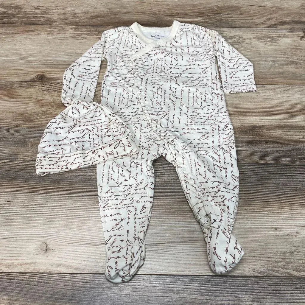 Burt's Bees Baby Organic Kimono Sleeper & Hat sz 3-6m - Me 'n Mommy To Be