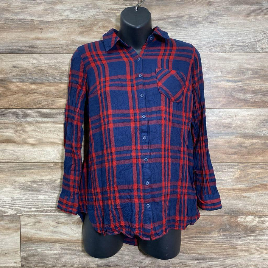 Isabel Maternity Plaid Button-Up Shirt sz Small - Me 'n Mommy To Be