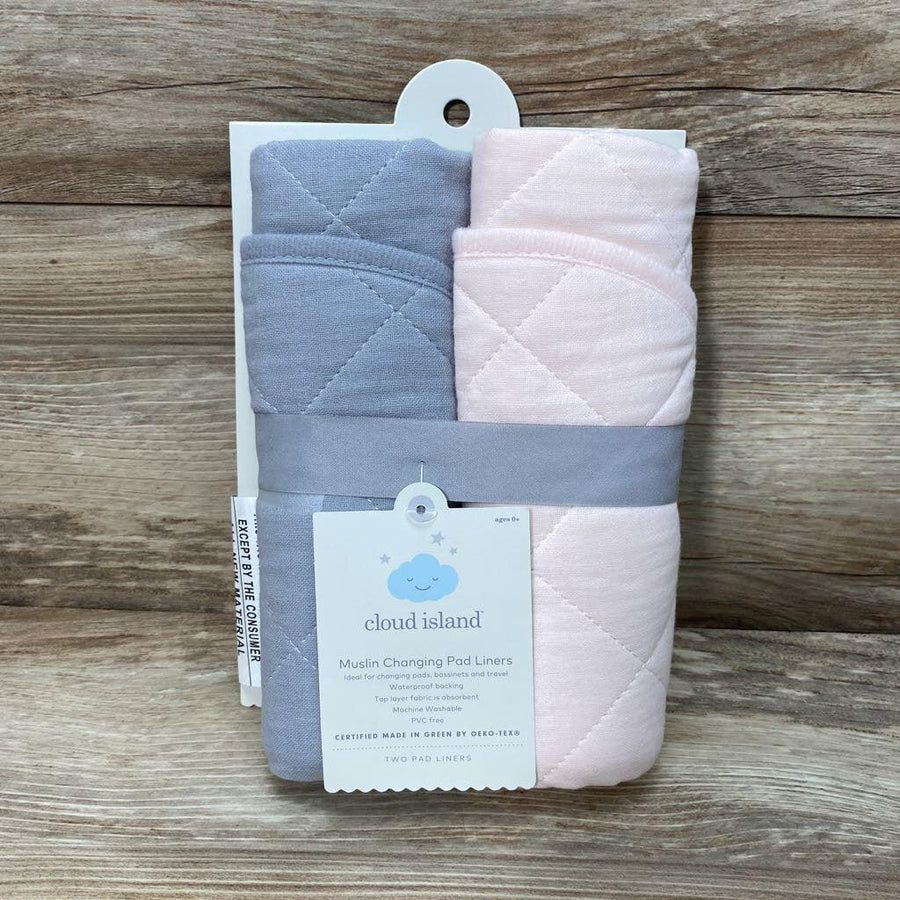 NEW Cloud Island Muslin Changing Pad Liner, 2Pk - Me 'n Mommy To Be