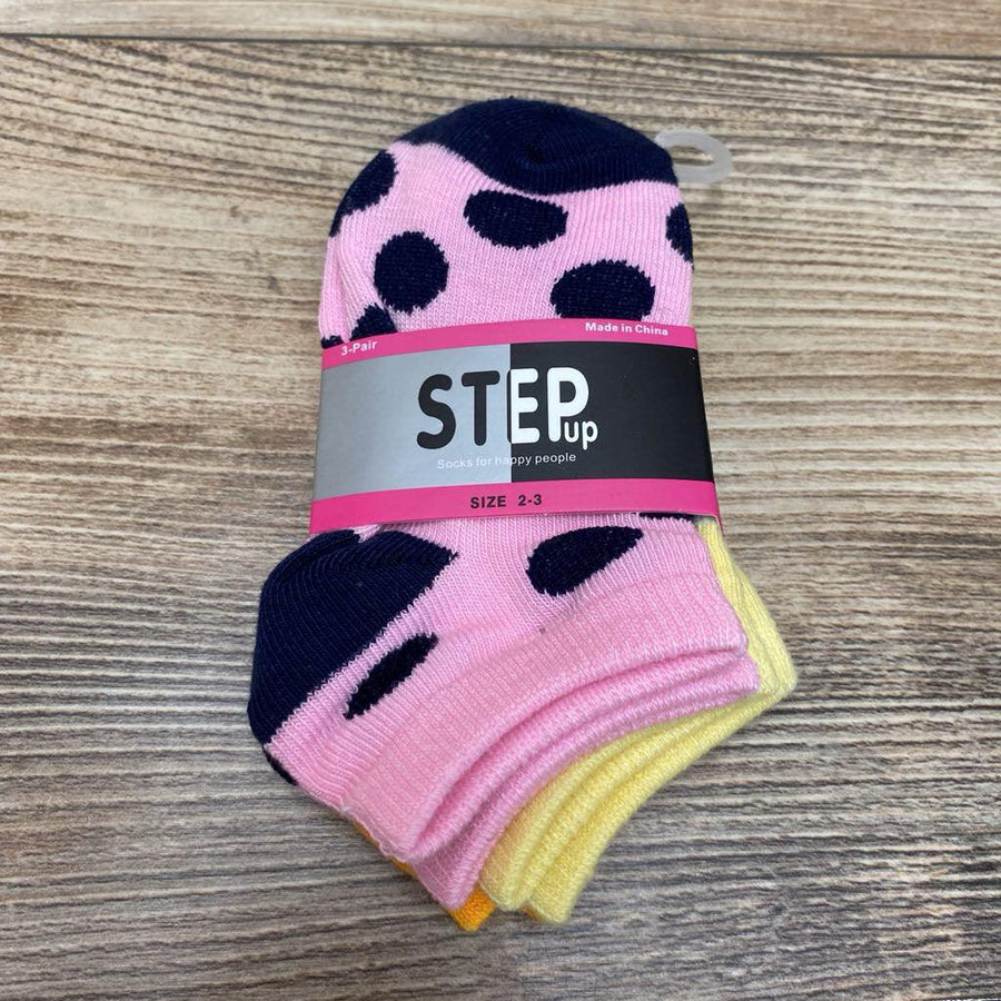 NEW Step Up Socks 3Pk sz 2-3 - Me 'n Mommy To Be