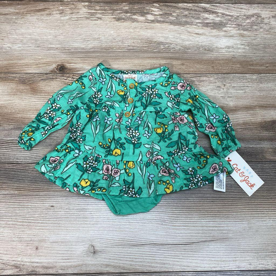 NEW Cat & Jack 2pc Floral Henley Dress & Bloomers sz 0-3m - Me 'n Mommy To Be
