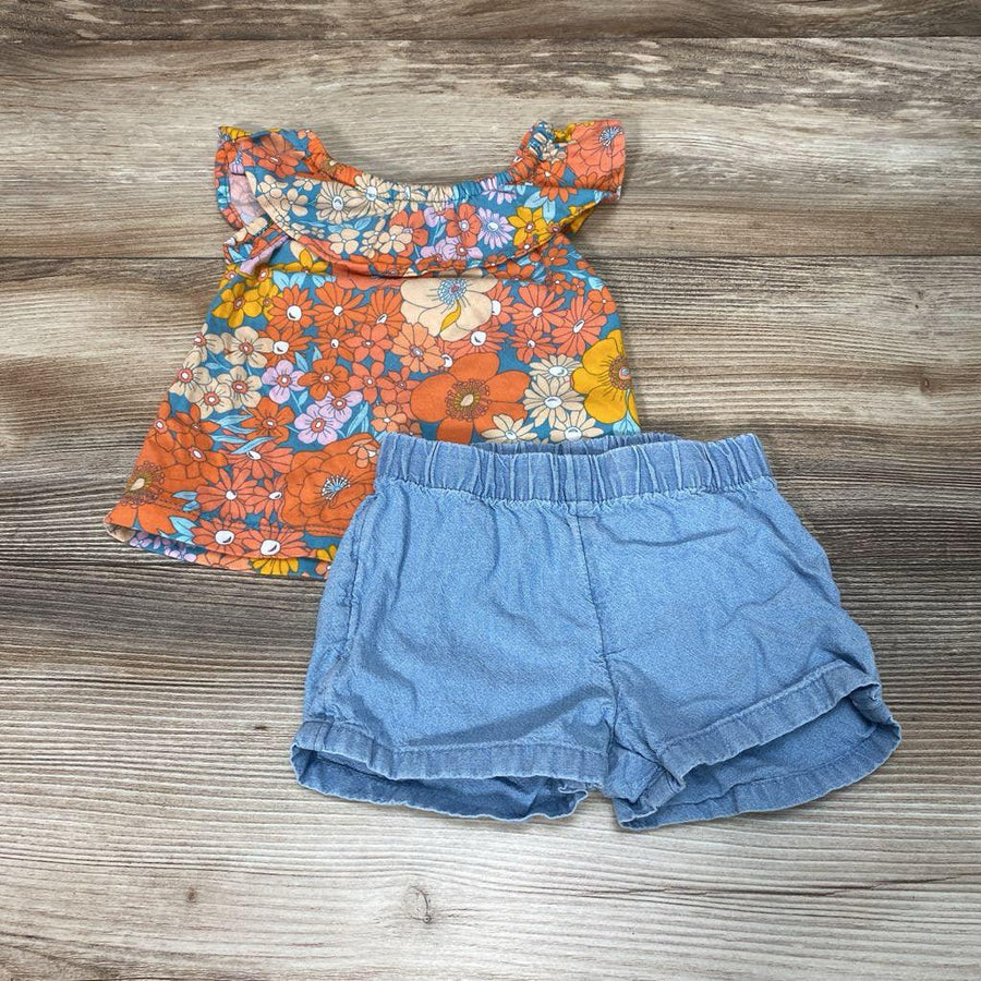 Carter's 2pc Floral Top & Shorts sz 6m - Me 'n Mommy To Be