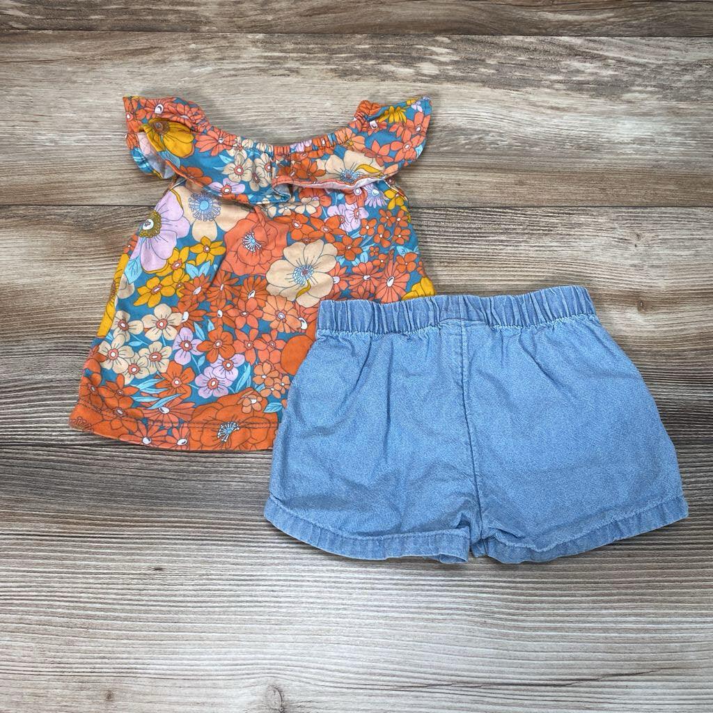 Carter's 2pc Floral Top & Shorts sz 6m - Me 'n Mommy To Be