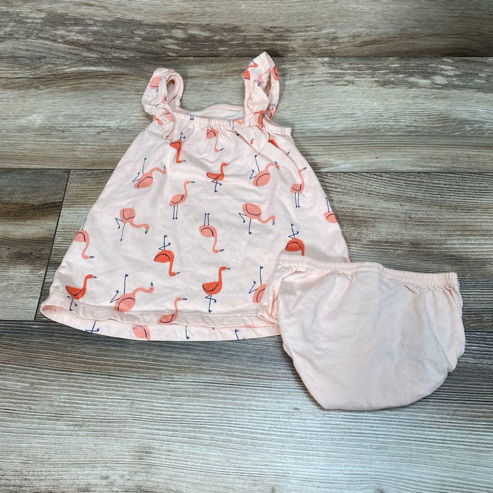 Just One You 2pc Flamingo Dress & Bloomers Set sz 6m - Me 'n Mommy To Be