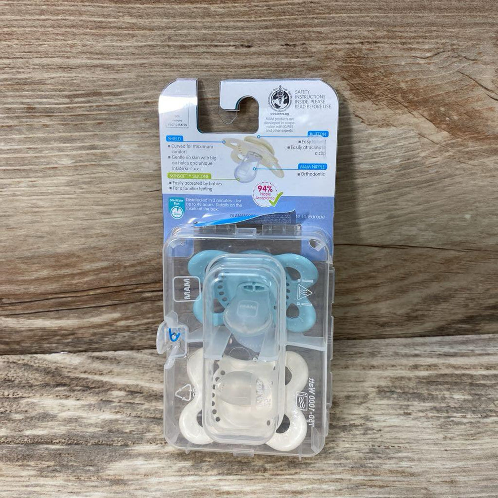 NEW MAM 2pk Matte Original Deco Pacifiers 0-6m - Me 'n Mommy To Be